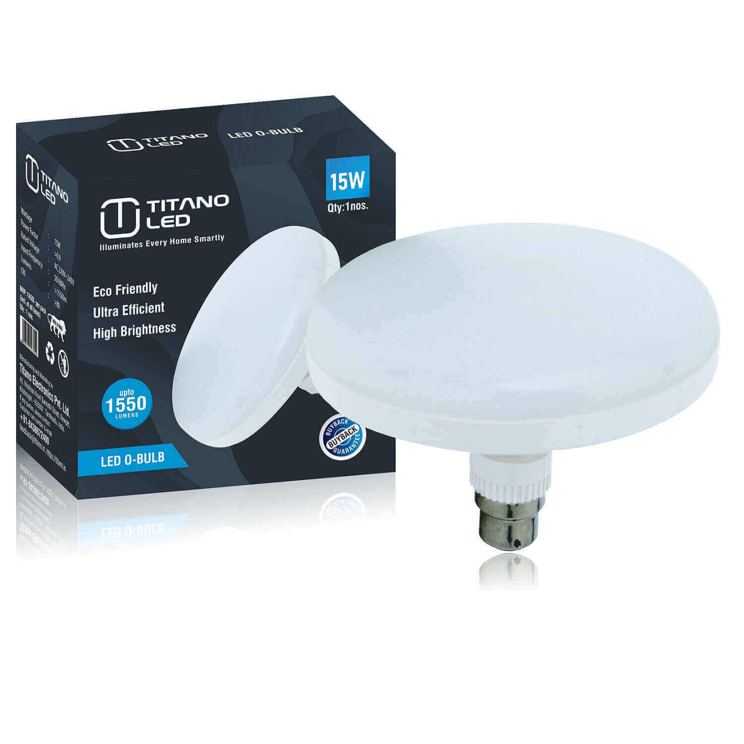 5W Titano LED Primal Bulb Cool White B22 - Titano LED Lights